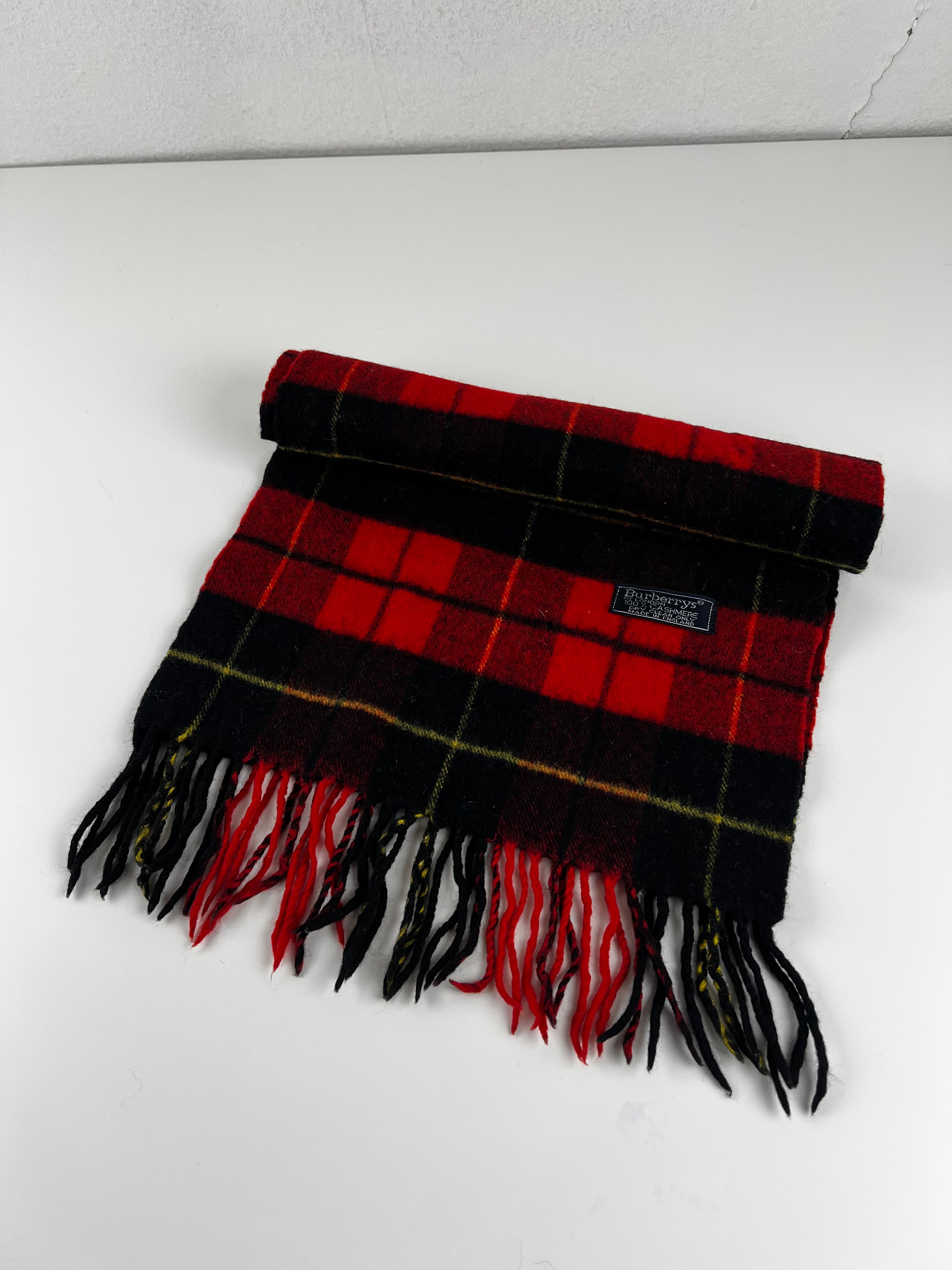 Burberry Schal | Rot/Schwarz